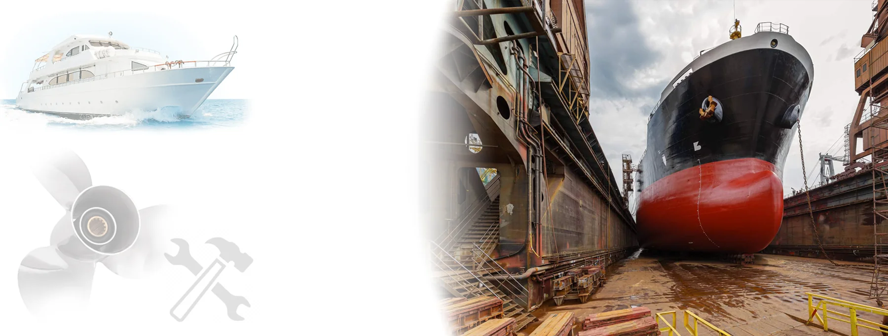 Marine welding and repair operation